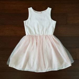 Carter's pink velour and tulle sleeveless fit & flare princess dress- girls sz 8
